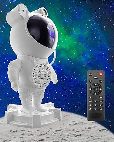 جهاز عرض Space Buddy، جهاز عرض ضوئي لرائد الفضاء، أضواء Star Galaxy الليلية، Nebula Galaxy مع مؤقت وجها