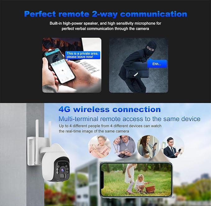 كاميرا الطاقة الشمسية تعمل بشريحة 4G - مؤسسة افاق التقنية المتطورة الامنية